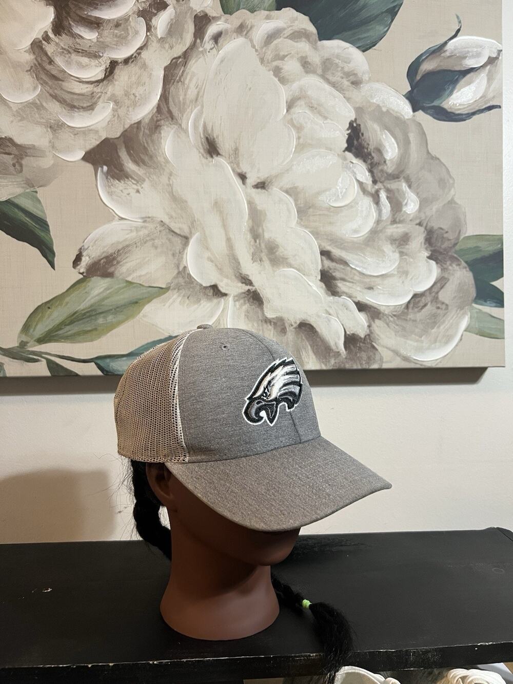 Mens '47 Brand Hitch Retro NFL Philadelphia Eagles Strapback Hat Cap Grey